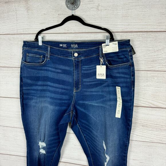 A New Approach Plus Size High Rise Distressed Skinny Jeggings Size 24W - Picture 2 of 8